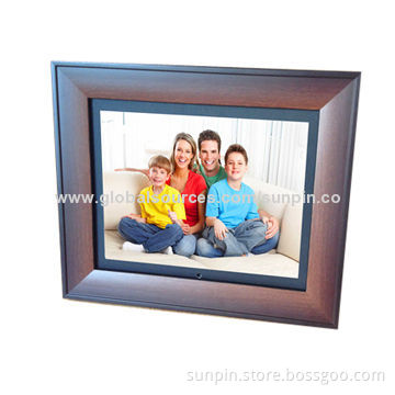10.1-inch classical copy wood, multifunction digital photo frame with 800*600 pixels resolution